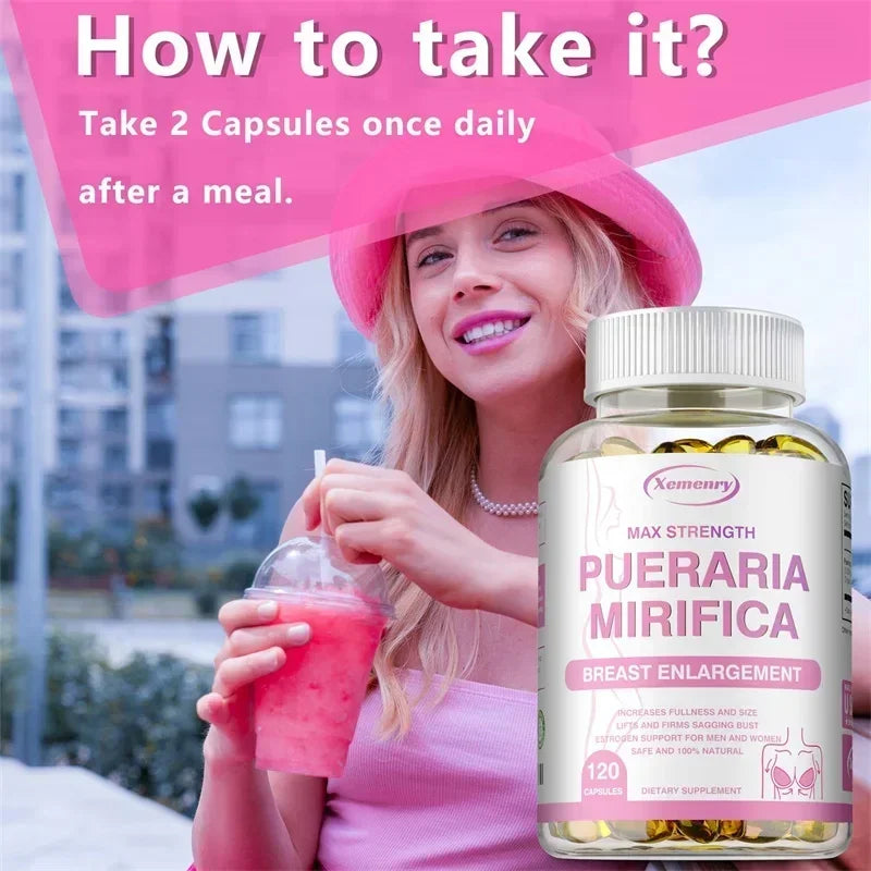 Pueraria Mirifica | Cápsulas Naturales para Busto Firme y Equilibrio Hormonal